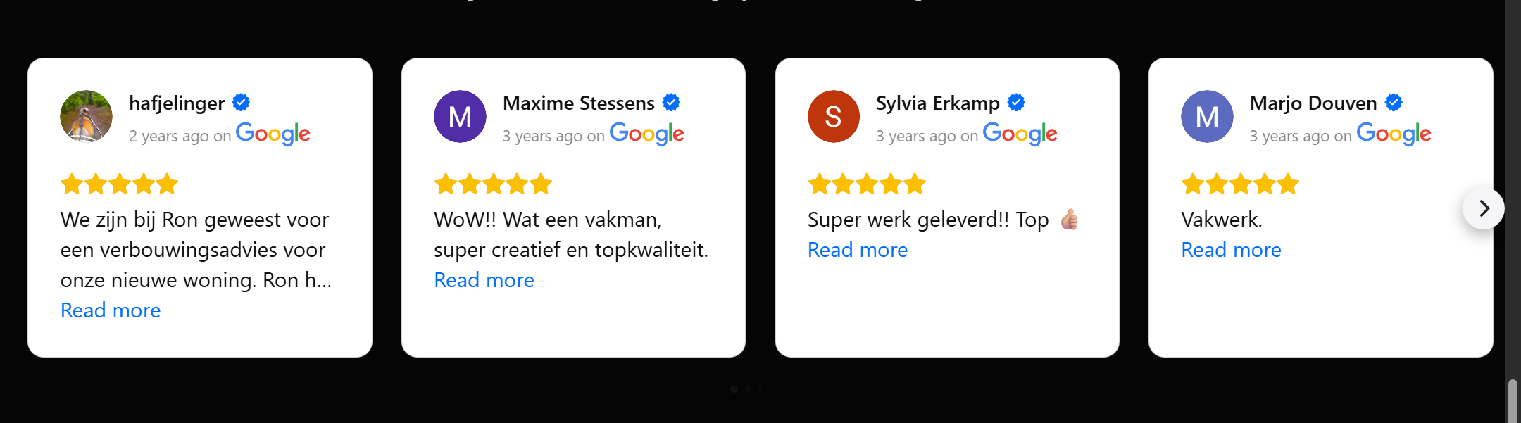 Google Reviews Voorbeeld